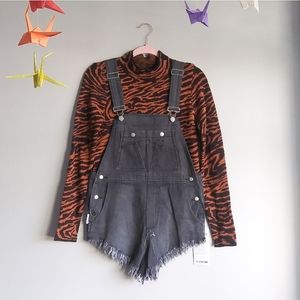 The Laundry Room Little Howdies Dark Gray Indie Sleeze Overalls